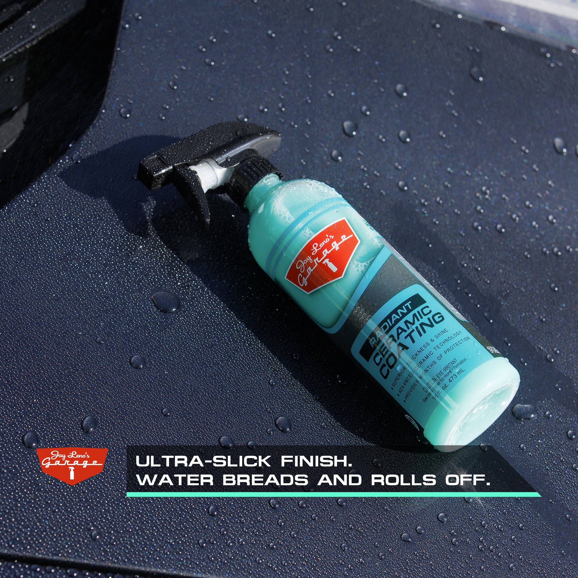 Jay Leno's Garage ultra slick, hydrophobic ceramic coating