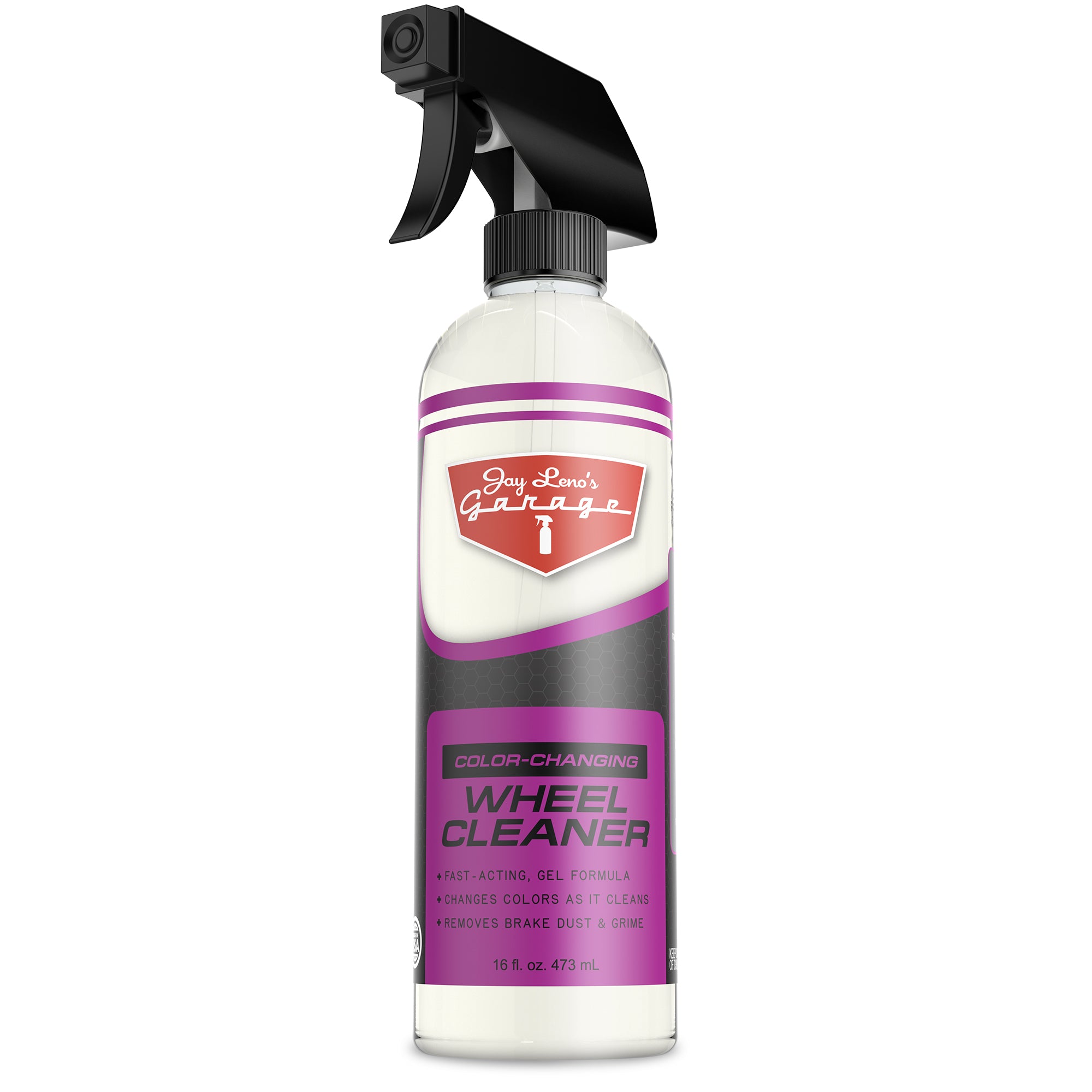 Jay Leno's Garage Iron Removing Color Changing Wheel Cleaner - Best wheel cleaning solution trusted by professional detailers.